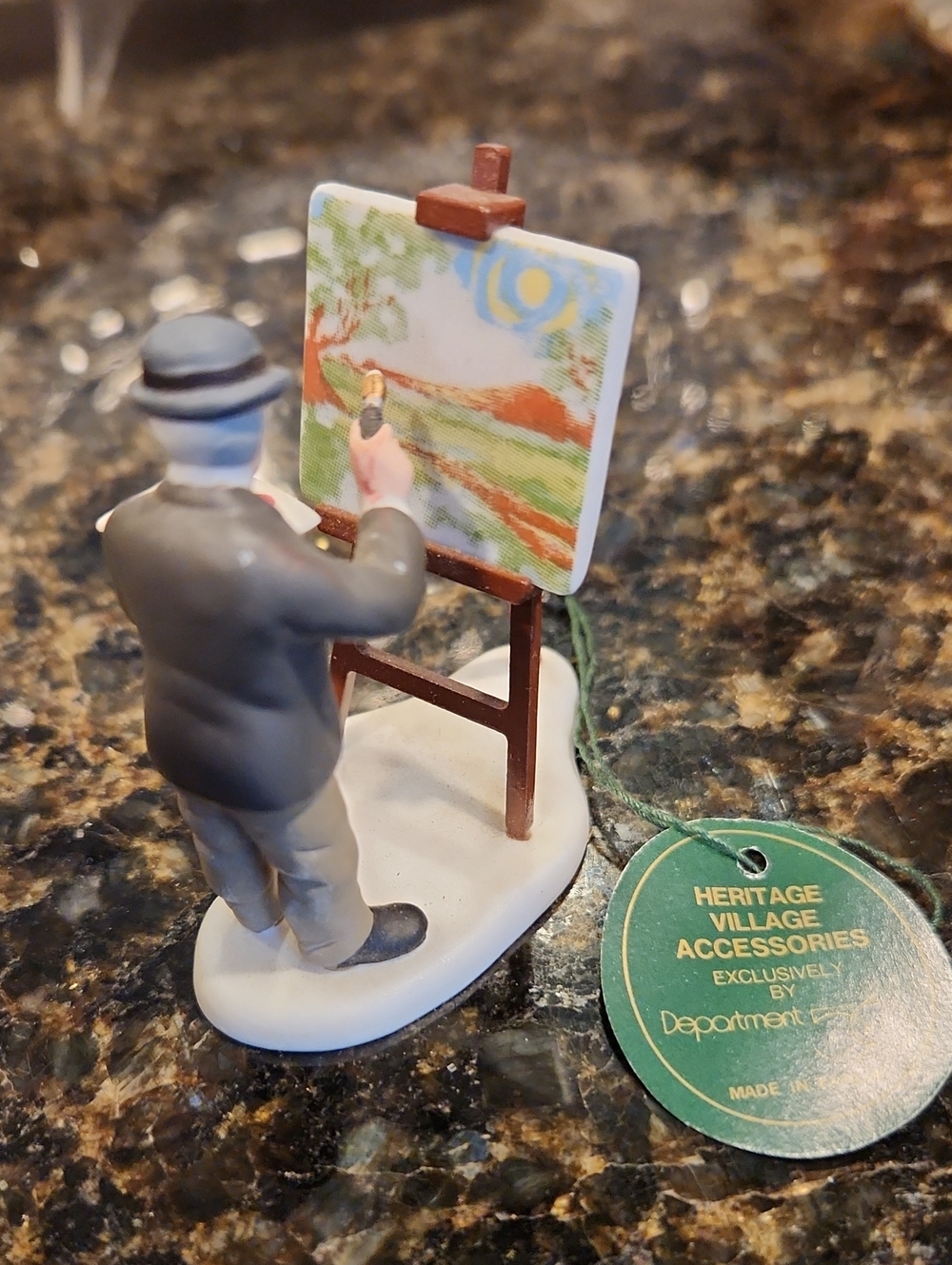 Department 56 Artist Sculpted Painter Figurine with Painted Canvas